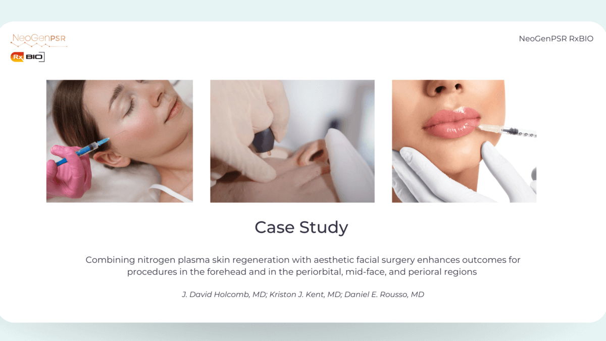 Combining nitrogen plasma skin regeneration with aesthetic facial surgery