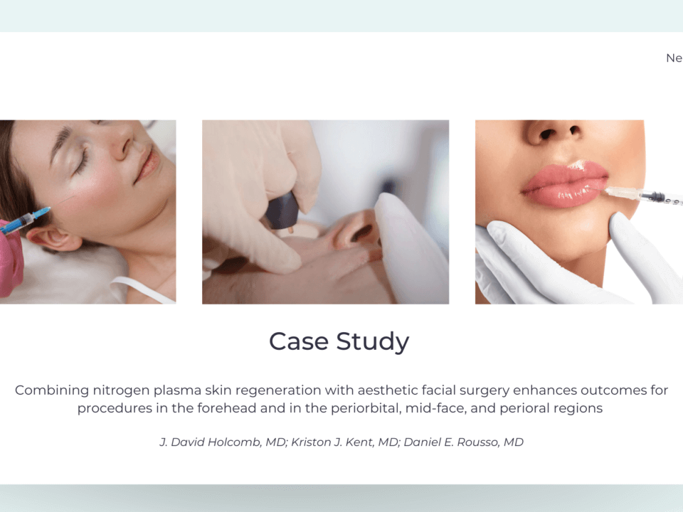 Combining nitrogen plasma skin regeneration with aesthetic facial surgery
